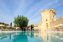 Chauffée, la piscine extérieure de l'Aquabella Hôtel & Spa est ouverte toute l'année.