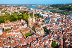 Vue aérienne de Bayonne.