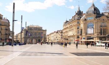 La Place de la Comédie est l'un des lieux emblématiques de Montpellier. © Picturereflex