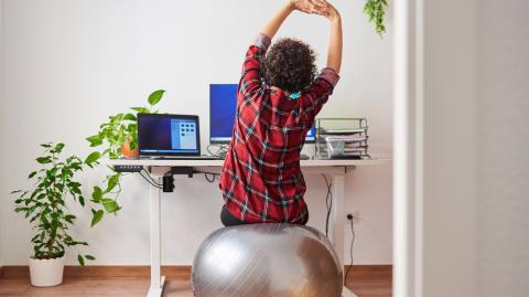 bureau boule fitness