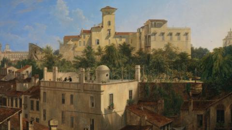 Vue de la villa Malta par Domenico Quaglio
