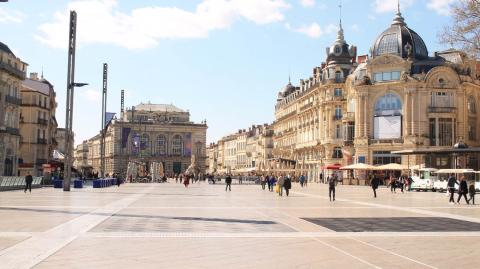 La Place de la Comédie est l'un des lieux emblématiques de Montpellier. © Picturereflex