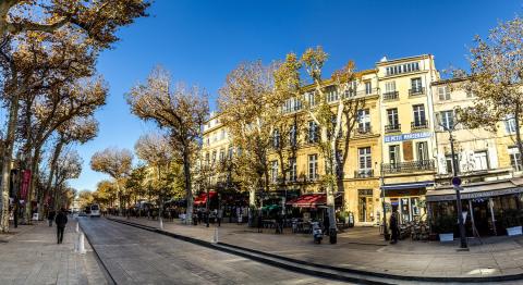 Le cours Mirabeau à Aix-en-Provence