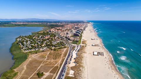 Canet-en-Roussillon fait partie des communes les plus attractives des Pyrénées-Orientales. © altitudedrone