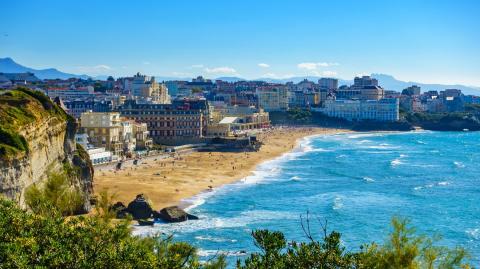 Biarritz est la station balnéaire la plus cotée de la côte du Pays Basque. 