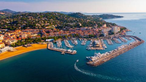 Vue aérienne de la ville de Sainte-Maxime