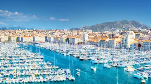 vue sur le vieux-port de Marseille